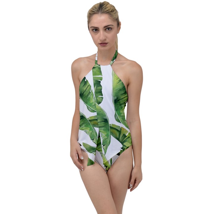 Sheets Tropical Plant Palm Summer Exotic Go with the Flow One Piece Swimsuit