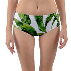 Sheets Tropical Plant Palm Summer Exotic Reversible Mid-waist Bikini Bottoms by artworkshop