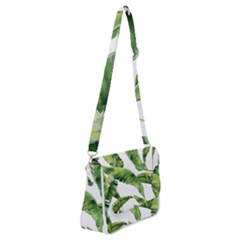 Sheets Tropical Plant Palm Summer Exotic Shoulder Bag With Back Zipper by artworkshop