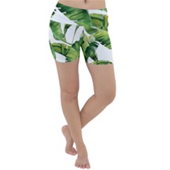 Sheets Tropical Plant Palm Summer Exotic Lightweight Velour Yoga Shorts by artworkshop