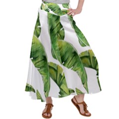 Sheets Tropical Plant Palm Summer Exotic Satin Palazzo Pants by artworkshop