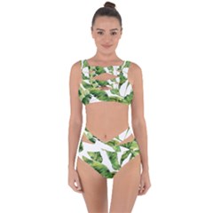 Sheets Tropical Plant Palm Summer Exotic Bandaged Up Bikini Set  by artworkshop