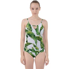 Sheets Tropical Plant Palm Summer Exotic Cut Out Top Tankini Set by artworkshop