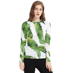 Sheets Tropical Plant Palm Summer Exotic Women s Long Sleeve Rash Guard by artworkshop