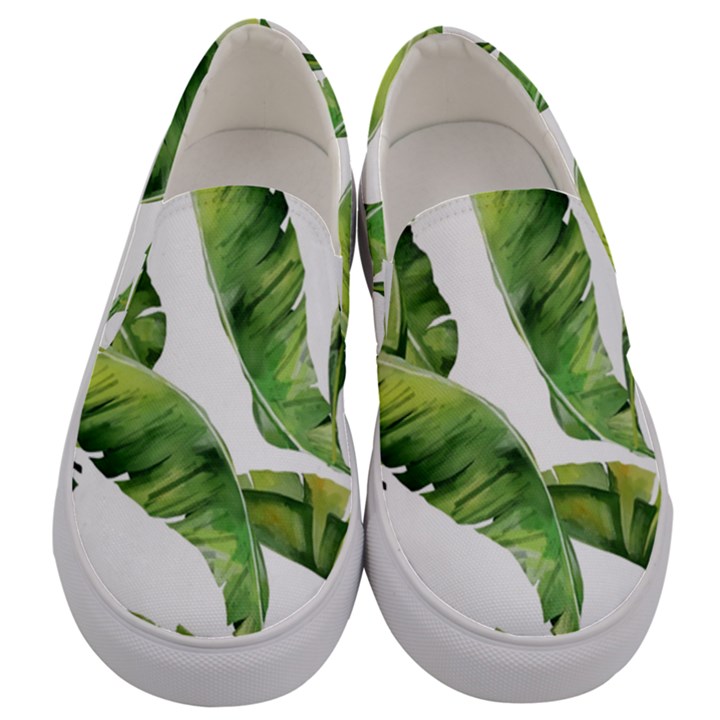 Sheets Tropical Plant Palm Summer Exotic Men s Canvas Slip Ons