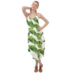 Sheets Tropical Plant Palm Summer Exotic Layered Bottom Dress by artworkshop