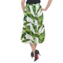 Sheets Tropical Plant Palm Summer Exotic Midi Mermaid Skirt View2