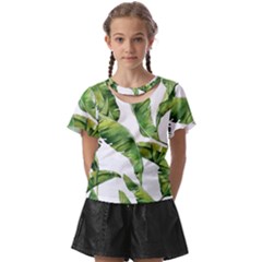 Sheets Tropical Plant Palm Summer Exotic Kids  Front Cut Tee by artworkshop