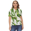 Sheets Tropical Plant Palm Summer Exotic Women s Short Sleeve Double Pocket Shirt View1