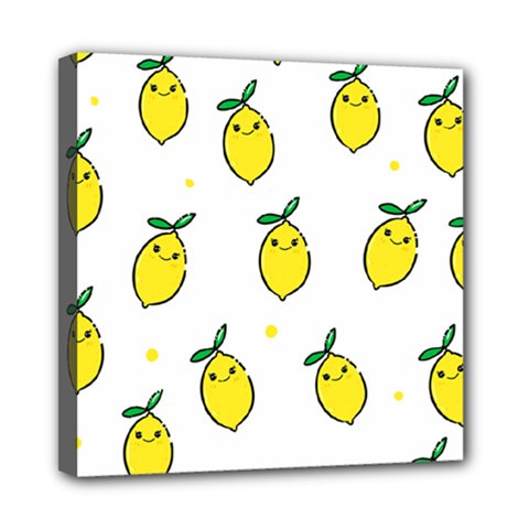 Pattern Lemon Texture Mini Canvas 8  X 8  (stretched) by artworkshop