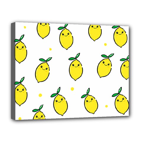 Pattern Lemon Texture Canvas 14  X 11  (stretched) by artworkshop