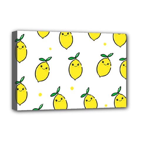 Pattern Lemon Texture Deluxe Canvas 18  X 12  (stretched) by artworkshop