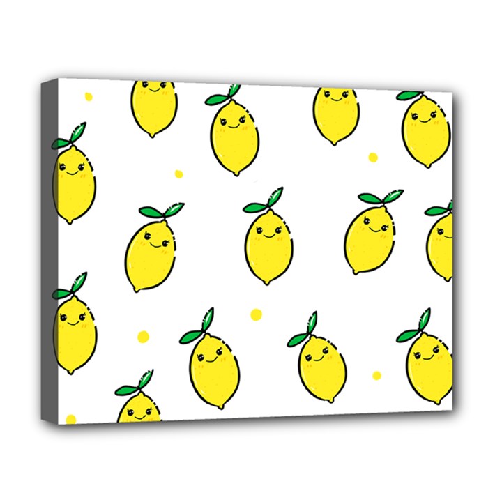 Pattern Lemon Texture Deluxe Canvas 20  x 16  (Stretched)