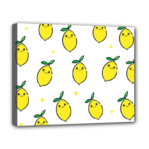 Pattern Lemon Texture Deluxe Canvas 20  X 16  (stretched) by artworkshop