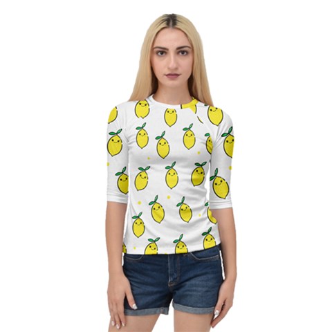 Pattern Lemon Texture Quarter Sleeve Raglan Tee by artworkshop