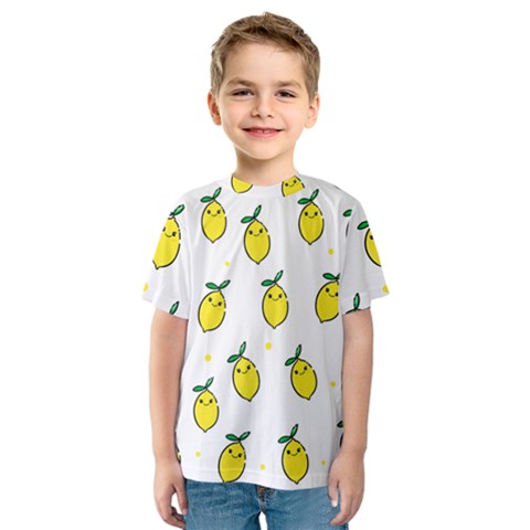 Pattern Lemon Texture Kids  Sport Mesh Tee by artworkshop