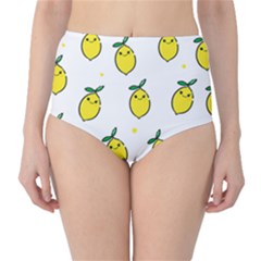 Pattern Lemon Texture Classic High-waist Bikini Bottoms by artworkshop