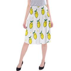 Pattern Lemon Texture Midi Beach Skirt by artworkshop