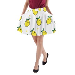 Pattern Lemon Texture A-line Pocket Skirt by artworkshop