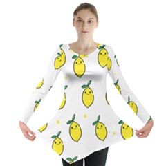 Pattern Lemon Texture Long Sleeve Tunic  by artworkshop