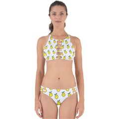 Pattern Lemon Texture Perfectly Cut Out Bikini Set by artworkshop