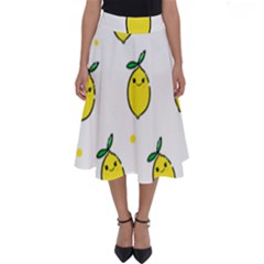 Pattern Lemon Texture Perfect Length Midi Skirt by artworkshop