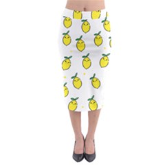 Pattern Lemon Texture Midi Pencil Skirt by artworkshop