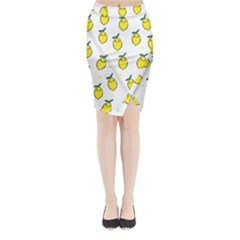 Pattern Lemon Texture Midi Wrap Pencil Skirt by artworkshop