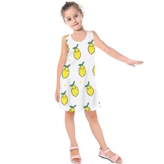 Pattern Lemon Texture Kids  Sleeveless Dress by artworkshop