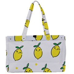 Pattern Lemon Texture Canvas Work Bag by artworkshop