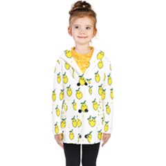 Pattern Lemon Texture Kids  Double Breasted Button Coat by artworkshop