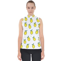 Pattern Lemon Texture Mock Neck Shell Top by artworkshop