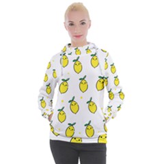 Pattern Lemon Texture Women s Hooded Pullover by artworkshop