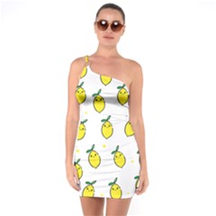 Pattern Lemon Texture One Soulder Bodycon Dress by artworkshop