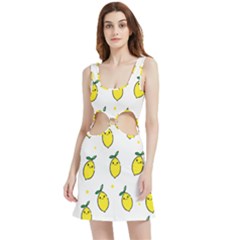 Pattern Lemon Texture Velvet Cutout Dress by artworkshop