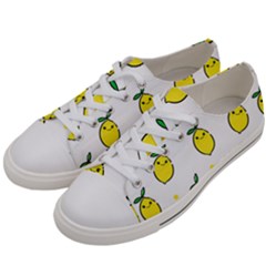 Pattern Lemon Texture Men s Low Top Canvas Sneakers by artworkshop