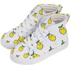 Pattern Lemon Texture Kids  Hi-top Skate Sneakers by artworkshop