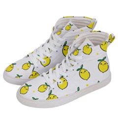 Pattern Lemon Texture Men s Hi-top Skate Sneakers by artworkshop