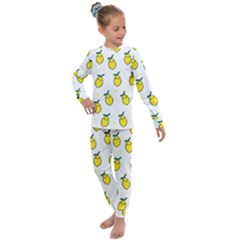 Pattern Lemon Texture Kids  Long Sleeve Set  by artworkshop