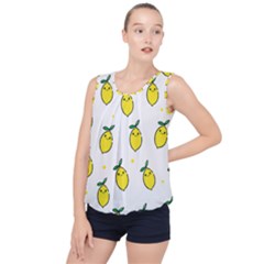 Pattern Lemon Texture Bubble Hem Chiffon Tank Top by artworkshop