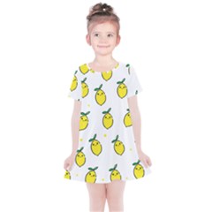 Pattern Lemon Texture Kids  Simple Cotton Dress by artworkshop