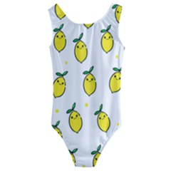 Pattern Lemon Texture Kids  Cut-out Back One Piece Swimsuit by artworkshop