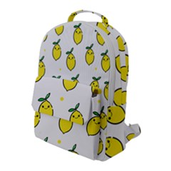 Pattern Lemon Texture Flap Pocket Backpack (large) by artworkshop