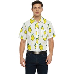 Pattern Lemon Texture Men s Short Sleeve Pocket Shirt  by artworkshop