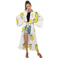 Pattern Lemon Texture Maxi Kimono by artworkshop