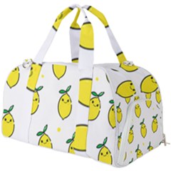 Pattern Lemon Texture Burner Gym Duffel Bag by artworkshop