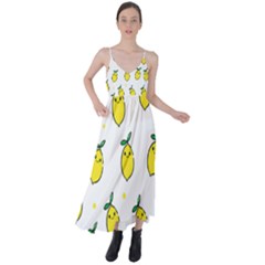 Pattern Lemon Texture Tie Back Maxi Dress by artworkshop