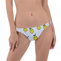 Pattern Lemon Texture Ring Detail Bikini Bottom by artworkshop