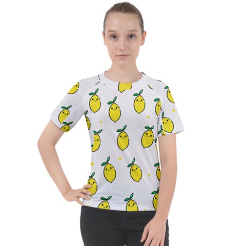 Pattern Lemon Texture Women s Sport Raglan Tee by artworkshop