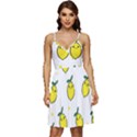 Pattern Lemon Texture V-Neck Pocket Summer Dress  View1